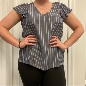 Old Navy vertical stripped short sleeve shirt